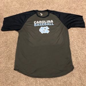 Carolina Tar Heels Baseball Cutoff T-Shirt Grey L